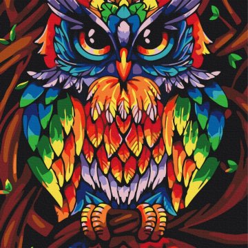Rainbow wise owl