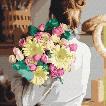 Girl with a bouquet