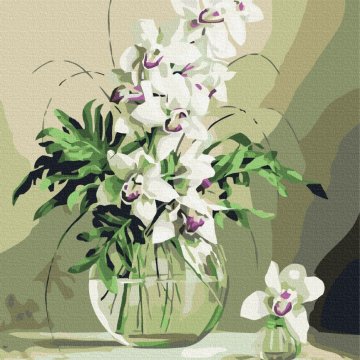 Die Orchideen in einer Vase
