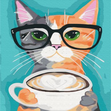 Chat et café