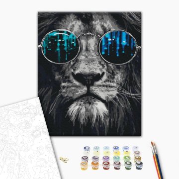 Le lion aux lunettes