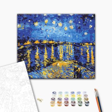 Hvězdná noc nad Rhonou. van Gogha