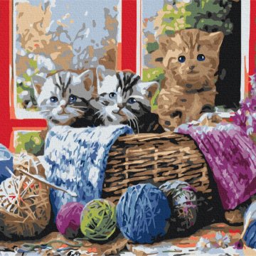 Chatons dans un panier