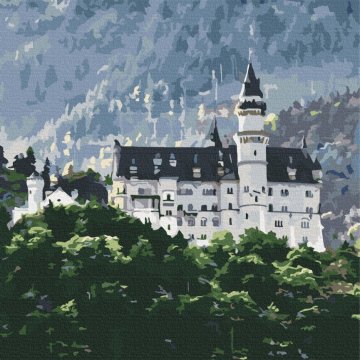 Pohled na Neuschwanstein